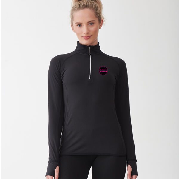  Lisa Horsley - Ladies Long Sleeve Zip Neck Performance Top Thumbnail